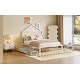 preview thumbnail 16 of 15, Full Size Metal Platform Bed with House-Shaped Headboard and Two Storage Drawers