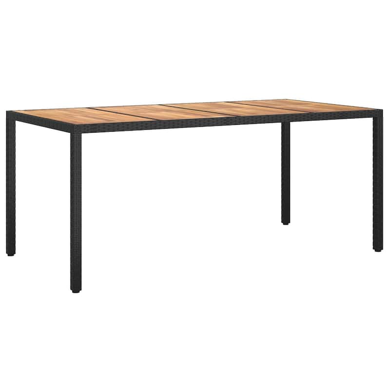 vidaXL Solid Wood Acacia Patio Table Desk Furniture Black/Gray Multi Sizes