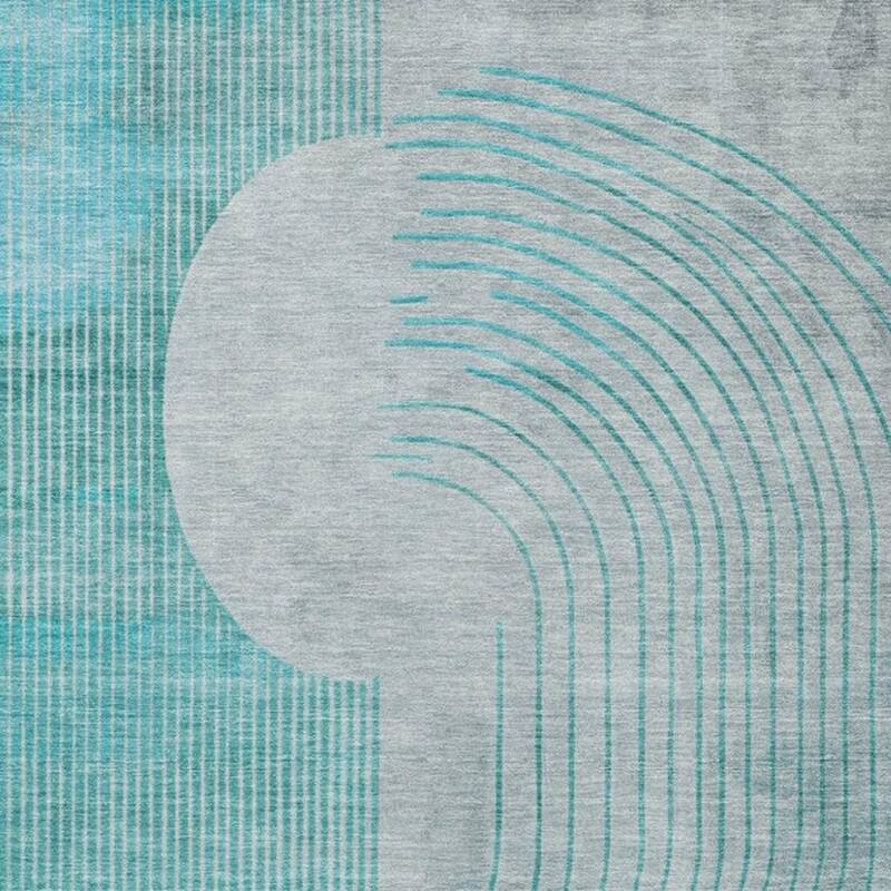 HomeRoots Geometric Transitional Rectangle Outdoor Rug