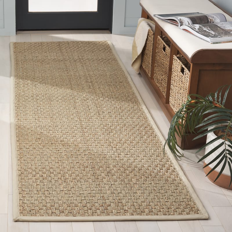 SAFAVIEH Natural Fiber Fita Farmhouse Seagrass Rug - Natural/Beige - 2'6" x 8' Runner