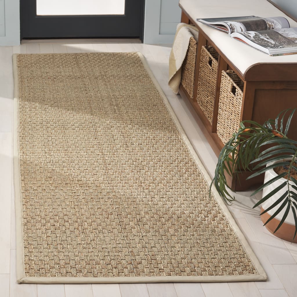 SAFAVIEH Natural Fiber Fita Farmhouse Seagrass Rug