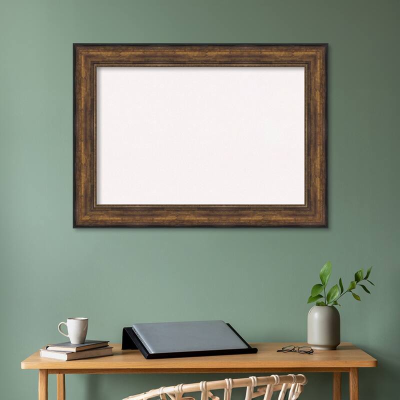 Ballroom Bronze Framed White Corkboard Bulletin Board
