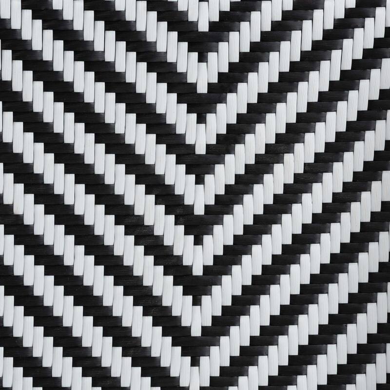 Max Rattan Bistro Armchair - Handwoven Dining Chair with Curved Back and Sloping Arms For Kitchen or Indoor/Outdoor Lounge