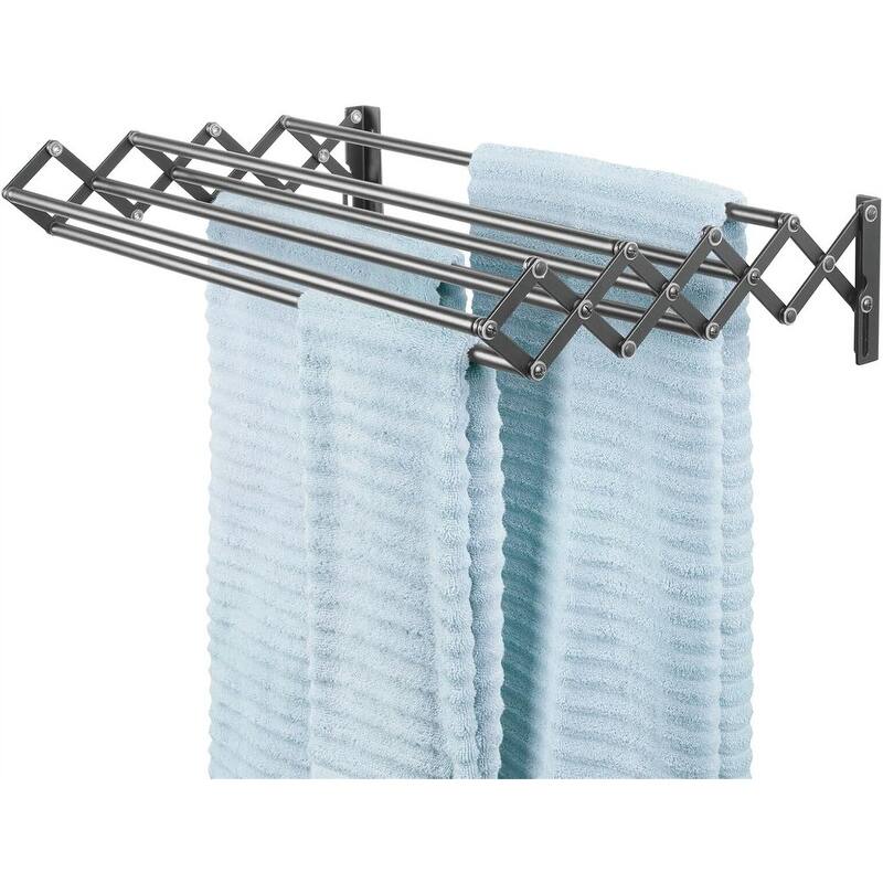 Expandable Wall Mount Drying Rack - 8 Bars Included