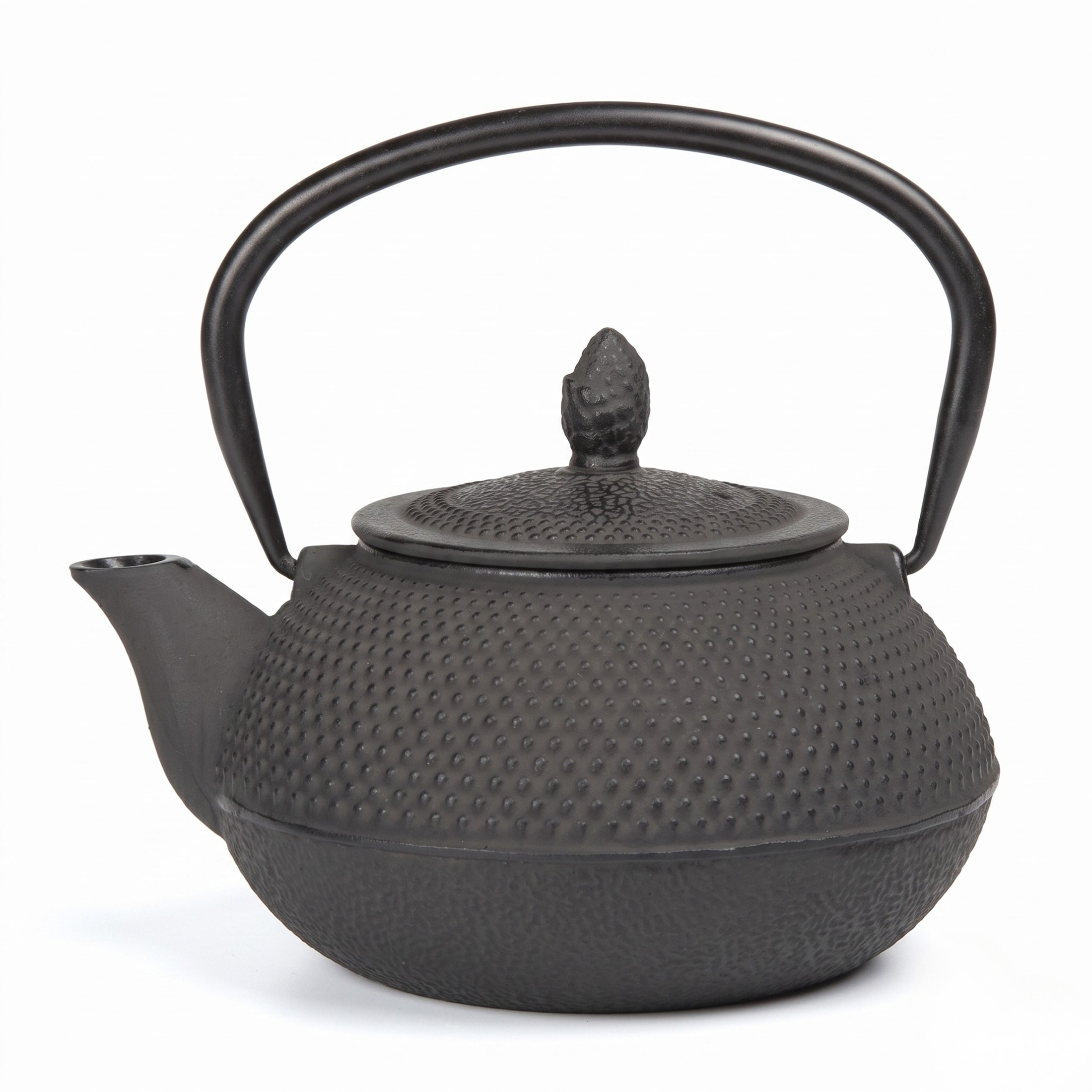 Creative Home 30 oz Black Cast Iron Teapot with Stainless Steel Infuser Basket