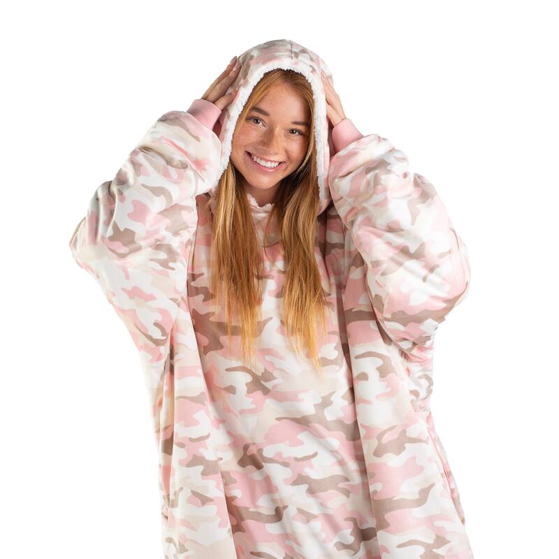 Bare Homey B-Cozy Oversized Sherpa Wearable Blanket