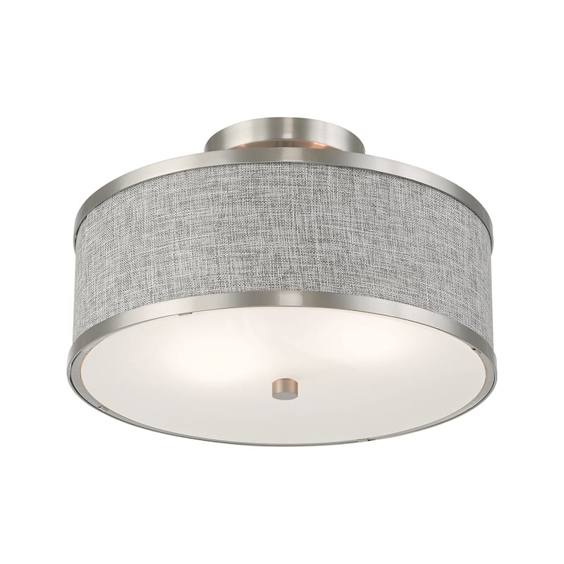 Livex Lighting 2-light Fabric Shade Ceiling Mount, 60422, 62627, 60412, 60402