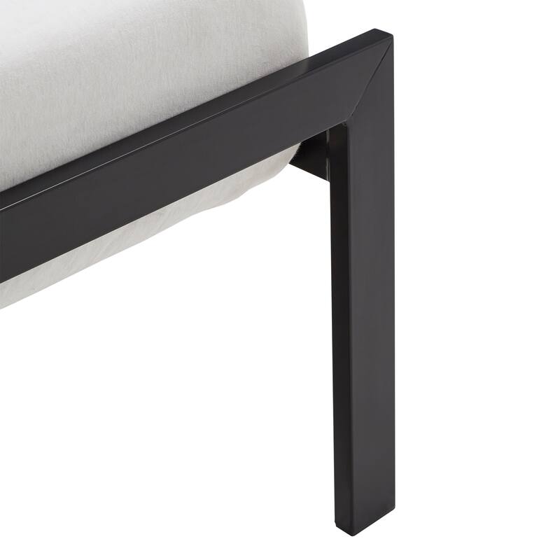 Aabira Metal Platform Bed with Wood Finish Panels by iNSPIRE Q Modern