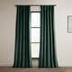 preview thumbnail 47 of 140, Exclusive Fabrics Heritage Plush Velvet Room Darkening Curtain (1 Panel) - Luxurious Single Drapery for Enhanced Room Darkening 50 X 84 - Forestry Green