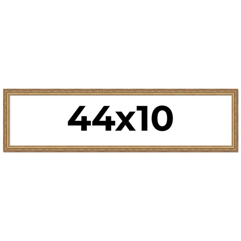 44x10 Frame Red Solid Wood Picture Frame Width 1.75 Inches | Interior Frame Depth 1 13/16 Inches