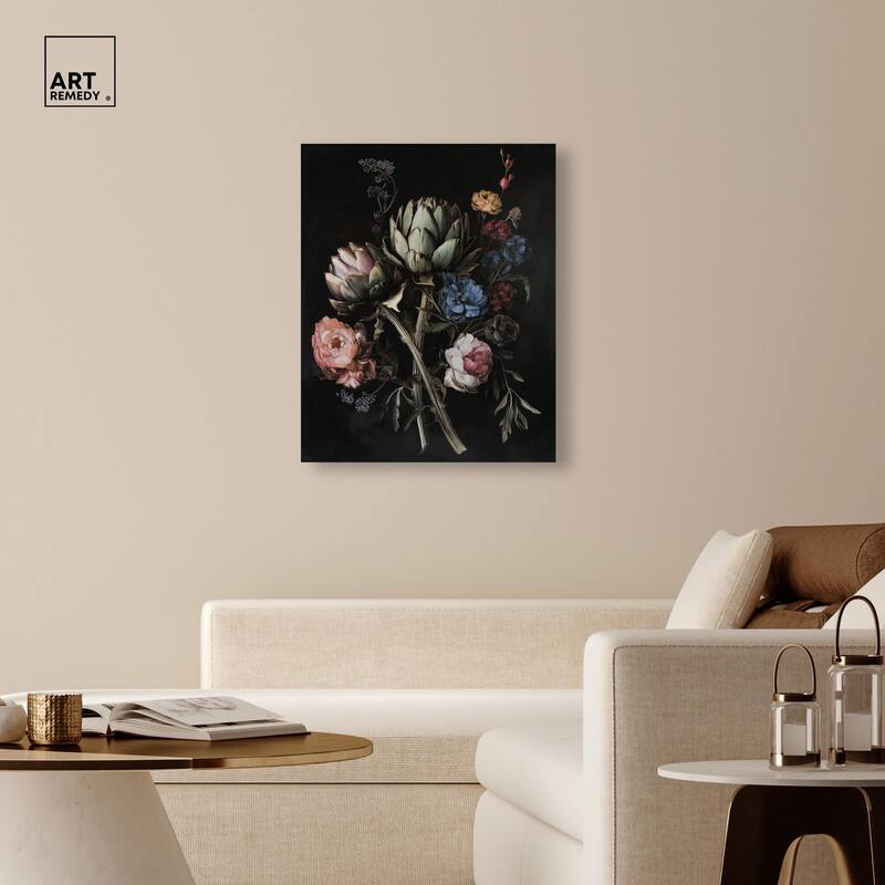 Moody Artichoke III Canvas by Art Remedy, Gallery Wrapped