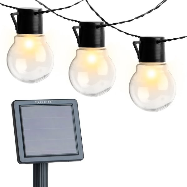 Solar Energy LED String Light Bulb Outdoor Courtyard Lawn Lamp Colored Bulb US 