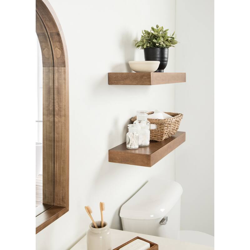 Kate and Laurel Havlock Wood Shelf Set