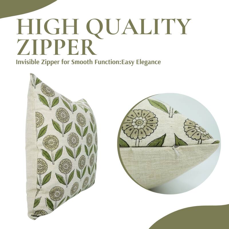 Fabdivine Handmade Farmhouse Linen Pillow Cover Lounge Home Décor, Gandapushp