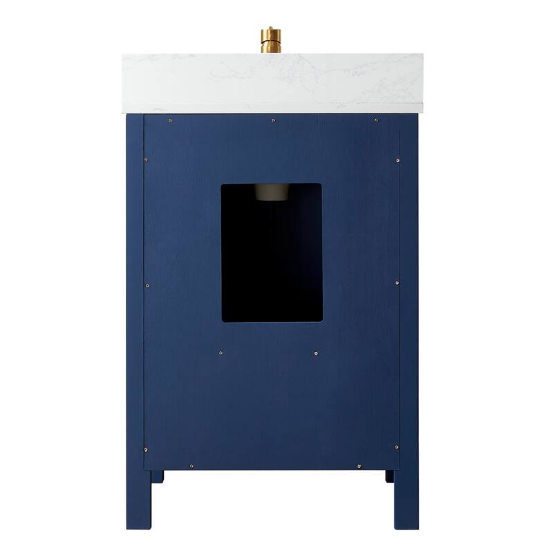 Shannon 24" Single Vanity with Composite Stone Countertop & Mirror