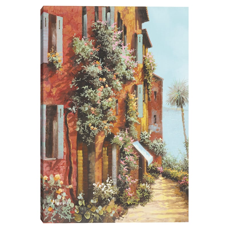 La Strada Verso II Lago Light by Guido Borelli Canvas Art Print