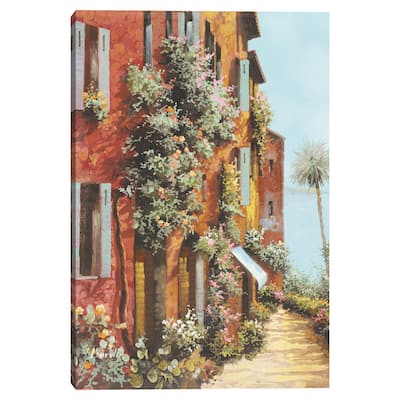 La Strada Verso II Lago Light by Guido Borelli Canvas Art Print
