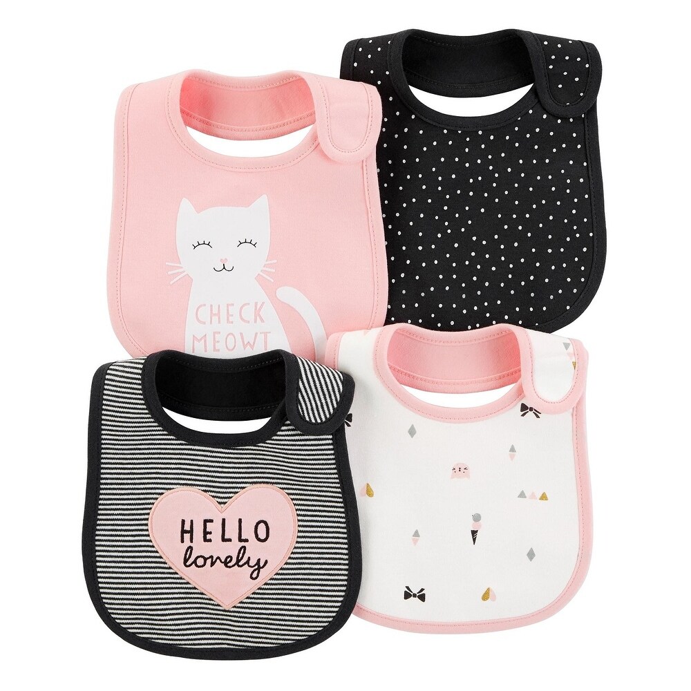carters baby girl bibs