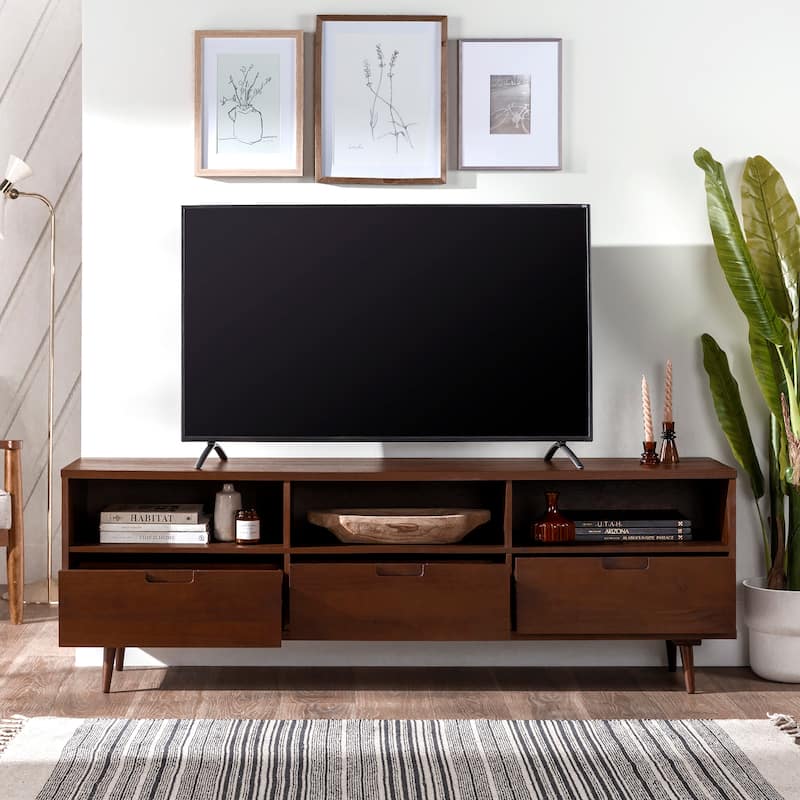 Middlebrook Alby 70-inch Mid-Century Solid Wood TV Stand
