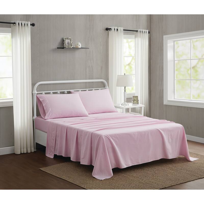 The Farmhouse by Rachel Ashwell Washed Solid Cotton Sheet Set