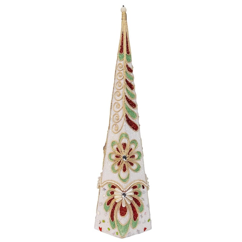 Kurt Adler 20.5-Inch Mistletoe Red, White and Green Topiary
