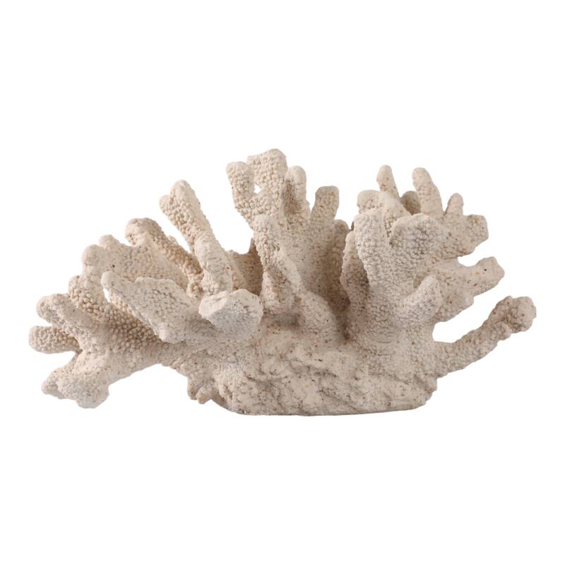 Polyresin Sculpture Coral Reef Textured Modern Accent - 8" Ivory - 15.25" x 9.75" x 8"