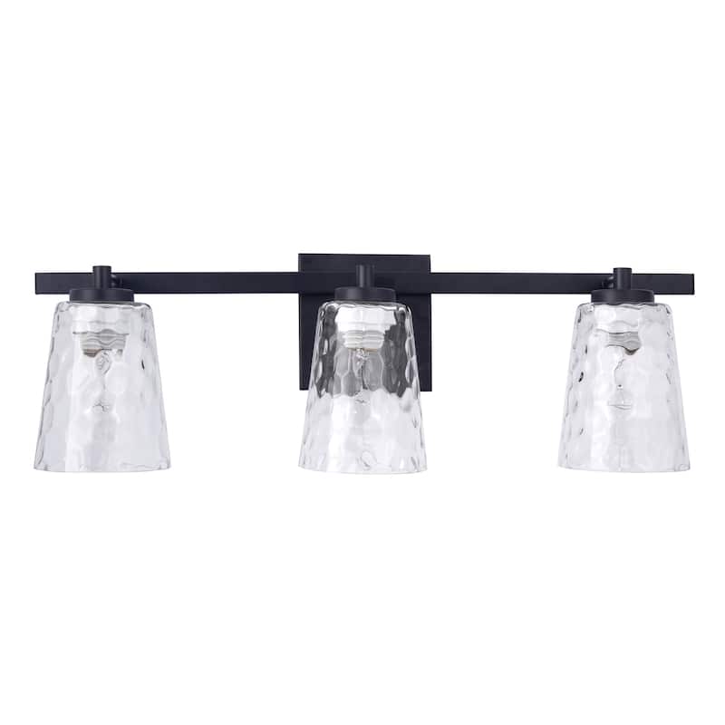 Modern Radiance 3-Light Black Vanity Light - 22.8"L x 5.9"W x 7.5"H