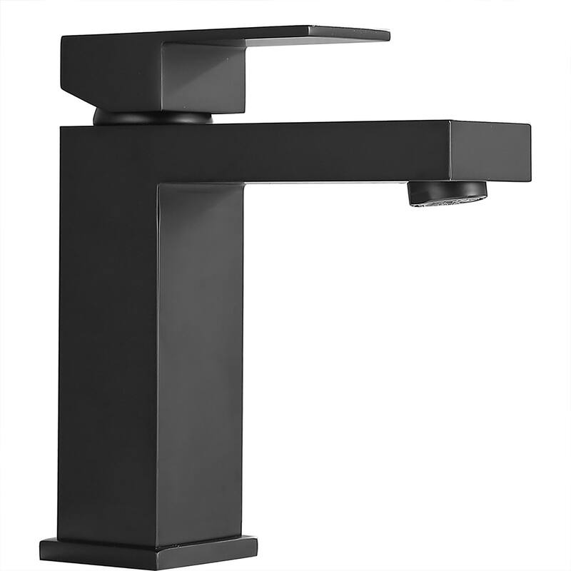 Modern Matte Black Single-handle Bathroom Sink Faucet