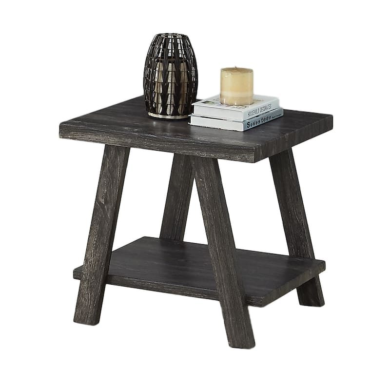 Athens Contemporary Replicated Wood Shelf End Table