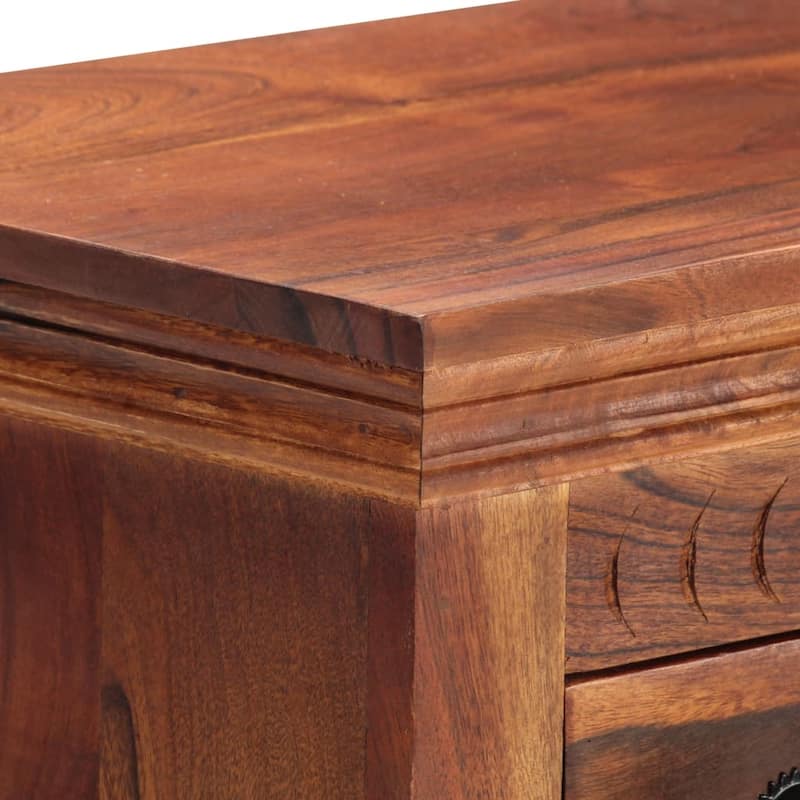 vidaXL Sideboard 19.7"x11.8"x29.4" Solid Acacia Wood - 19.7"x11.8"x39.4"