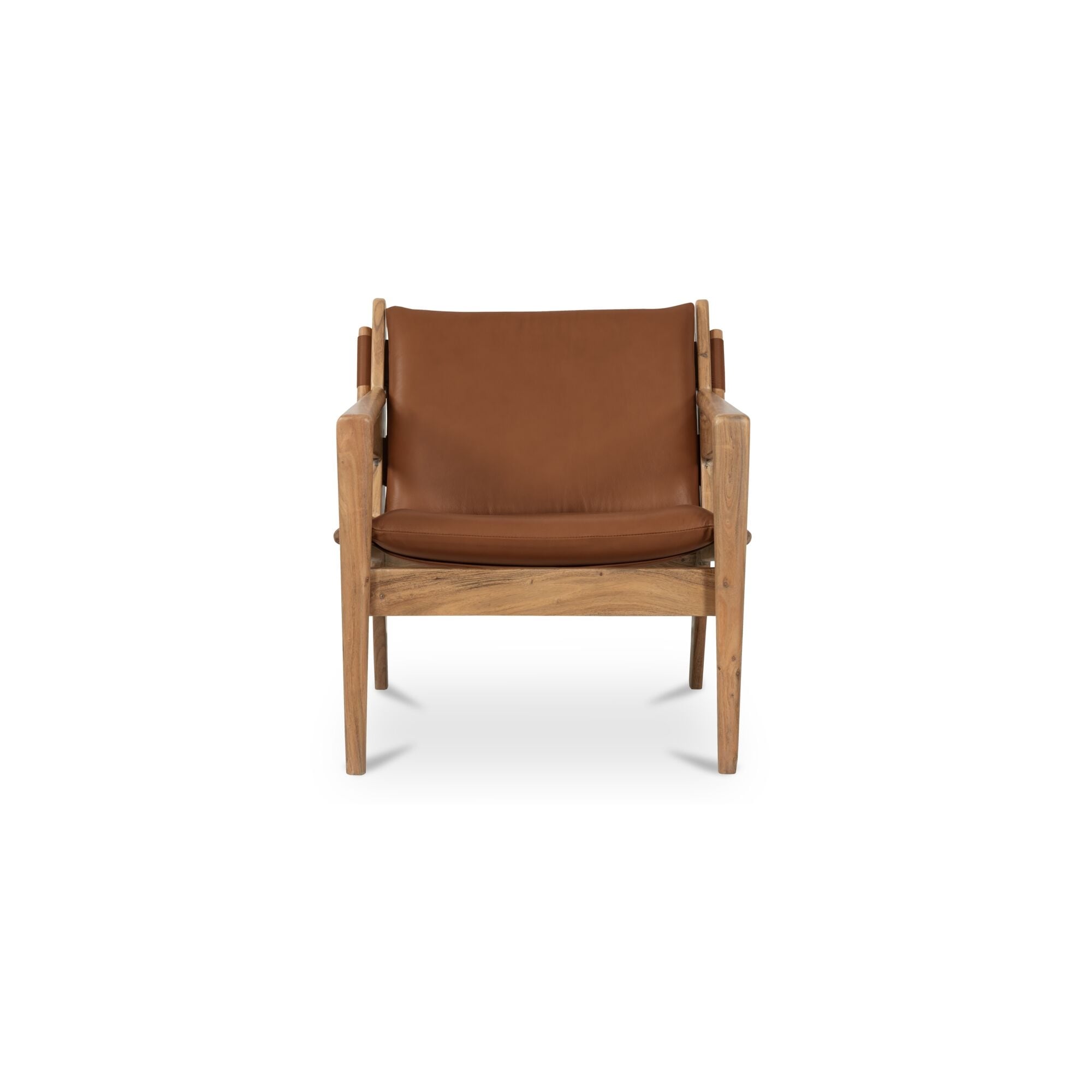 NADAAL STUDIOS Connor Brown Top-grain Buffalo Leather Accent Chair