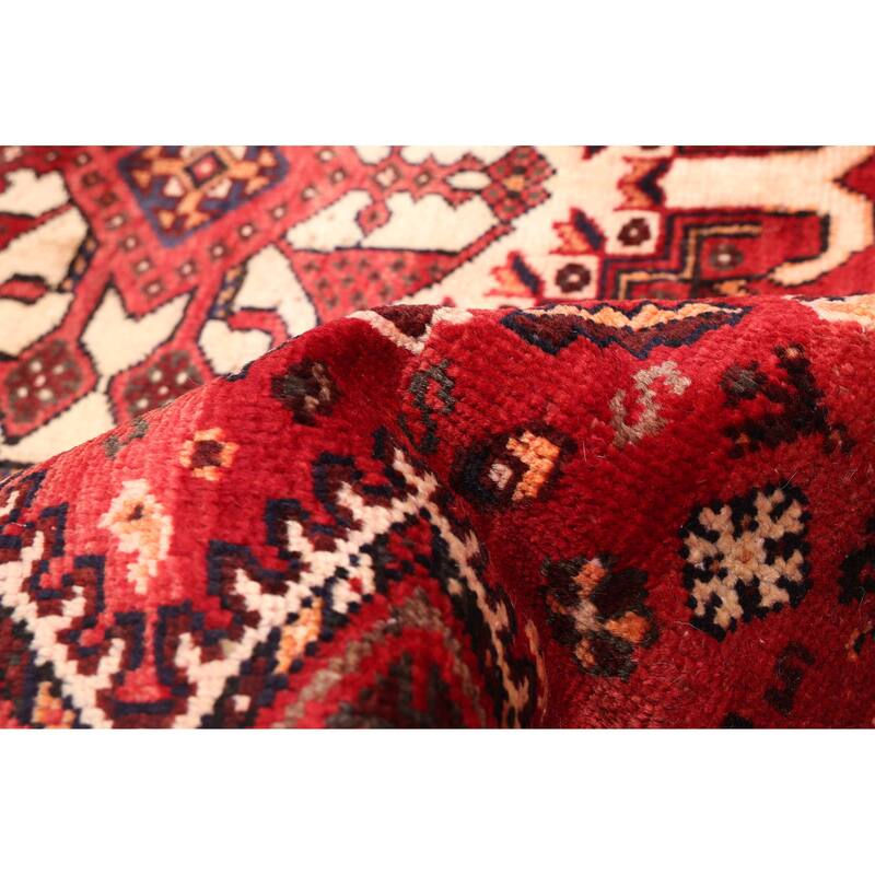 ECARPETGALLERY Hand-knotted Melis Vintage Red Wool Rug - 4'3 x 9'4