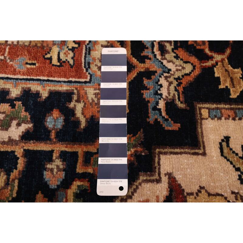 ECARPETGALLERY Hand-knotted Jules Sultane Dark Navy Wool Rug - 7'11 x 9'11
