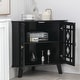 preview thumbnail 8 of 32, Corner Sideboard Cabinet Free-Standing Corner Storage Organizer