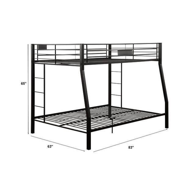 Limbra Full-over-Queen Black Metal Bunk Bed
