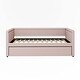 preview thumbnail 14 of 19, Upholstered Daybed with Trundle for Guest Room