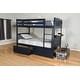 preview thumbnail 3 of 22, Somette Claire Twin Bunk Bed with Storage Drawers and Tray (Mattresses Not Included) Navy Blue