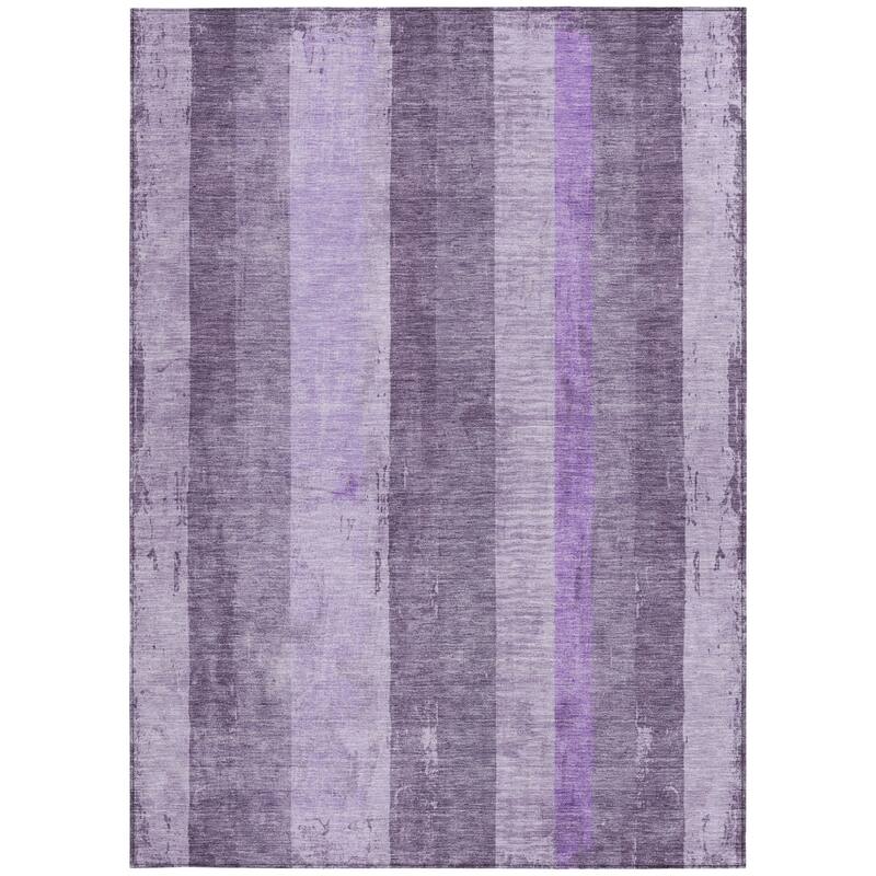 HomeRoots Striped Transitional Rectangle Outdoor Rug
