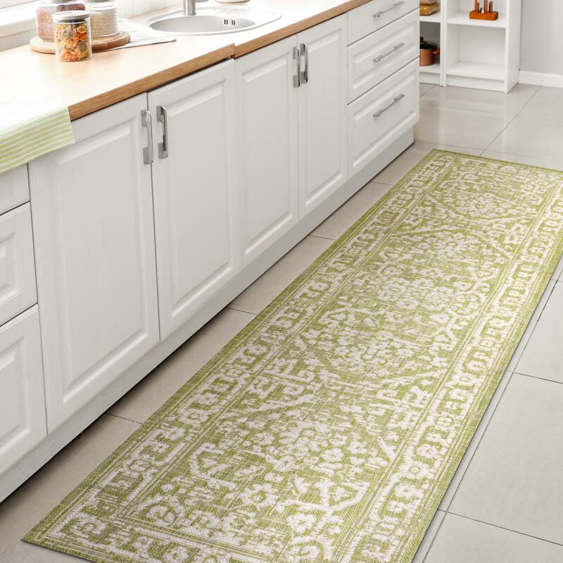 JONATHAN Y Medallion Textured Weave Indoor/Outdoor Area Rug