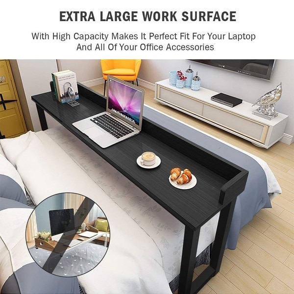 Heavy Duty Mobile Overbed Table Home Desk with Wheels Multifunctional 4 Colors