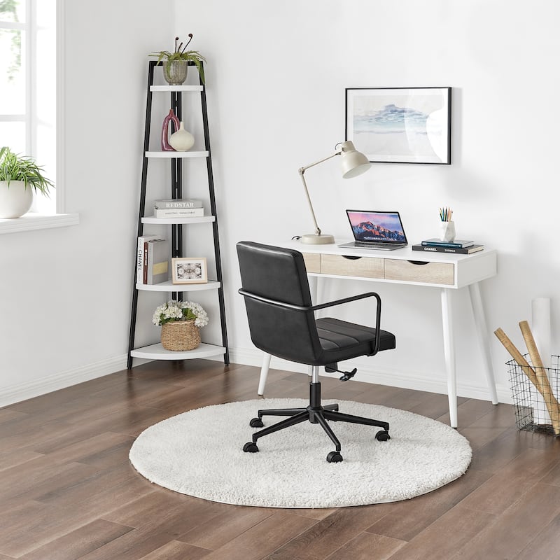 Danya B. Free-Standing 5-Tier Pyramid Industrial Corner Shelf
