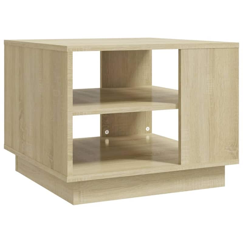 vidaXL Coffee Table Accent End Side Sofa Table for Living Room Engineered Wood - 21.7" x 21.7" x 16.9"
