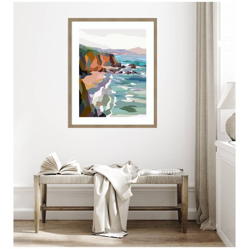 Kate and Laurel Framed Art Pho Beach by Nikita Jariwala