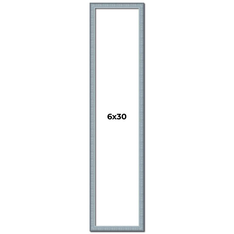 6x30 Frame Rustic Sky Blue Solid Wood Picture Frame | 0.75 Inch