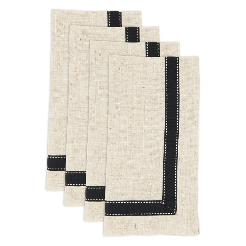 Grosgrain Accent Napkin (Set of 4) - 20"x20"