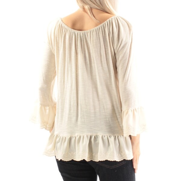 beige peplum top