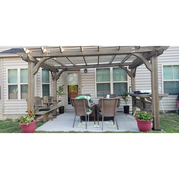Shop Backyard Discovery Barnwood 14 X 10 Oasis Pergola Overstock