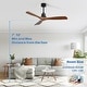 preview thumbnail 161 of 199, 42“/52"/60"/48" Noiseless Walnut Wood Ceiling Fan with Remote Control, Integrated Light Optional