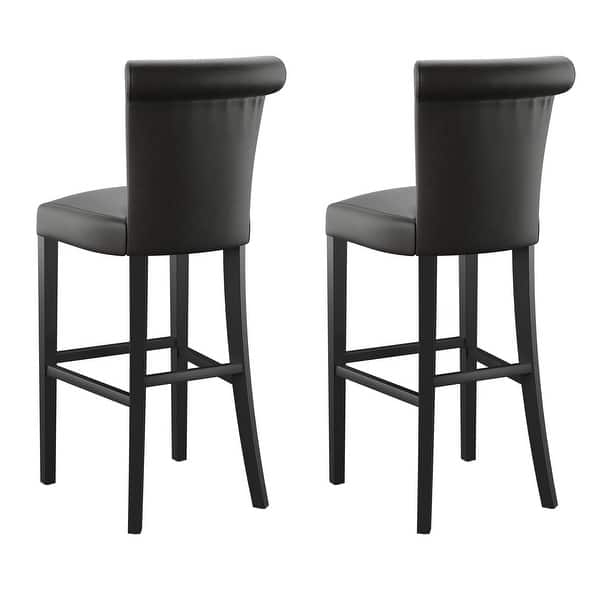 Copper Grove Fenua 30 Inch Faux Leather Curved Back Bar Stools Set Of 2 Overstock 20351578