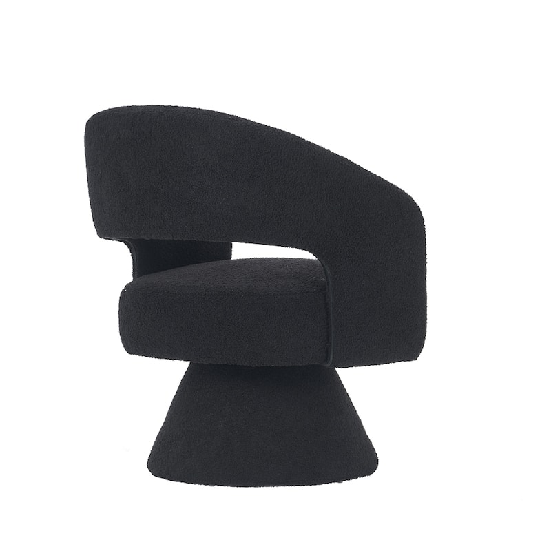 Swivel Accent Chair Armchair,Round Barrel Chair in Fabric,velvet